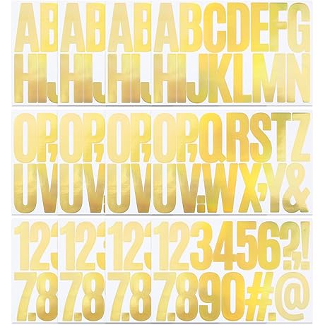 3 Inch Gold Vinyl Self Adhesive Alphabet Letter Stickers