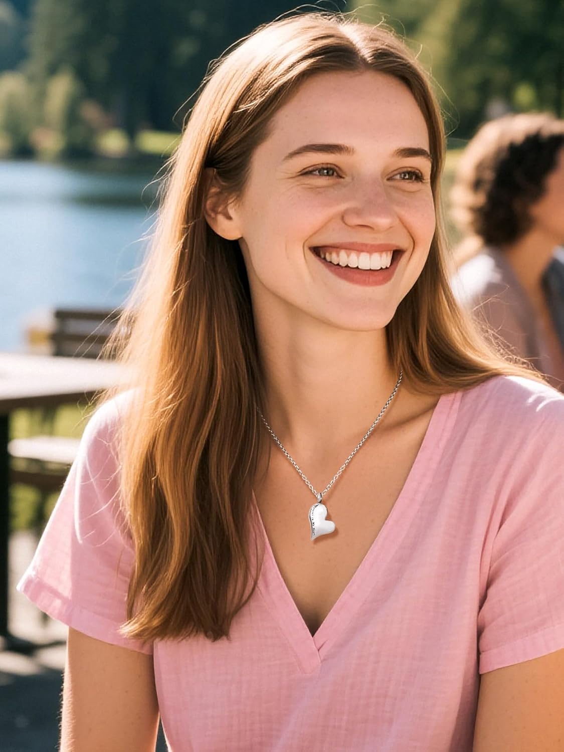 Richsteel Urn Necklaces for Ashes for Women Men Cremation Pendant Necklace for Ashes Stainless Steel Memorial Jewelry - Image 3