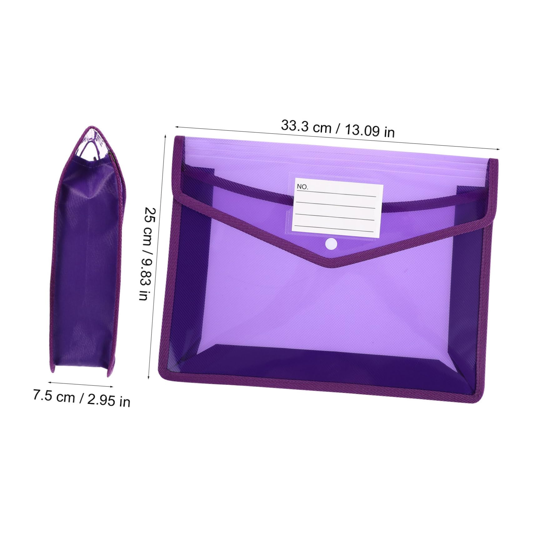 Gatuida 7pezzi Buste Trasparenti in Plastica con Bottone Formato Sacchetti per Documenti Organizer per Ufficio Scuola e Uso Domestico