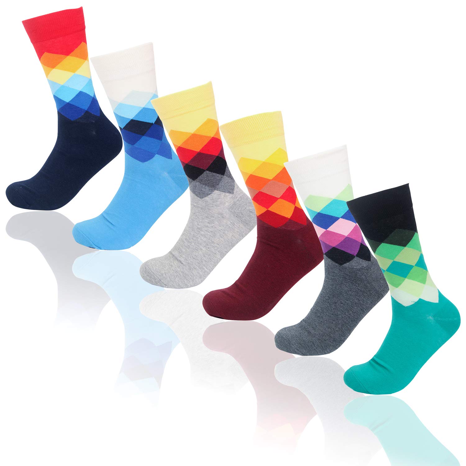 Mens Dress Socks Casual Crew Funny Sock Colorful Novelty Cotton Socks for Men