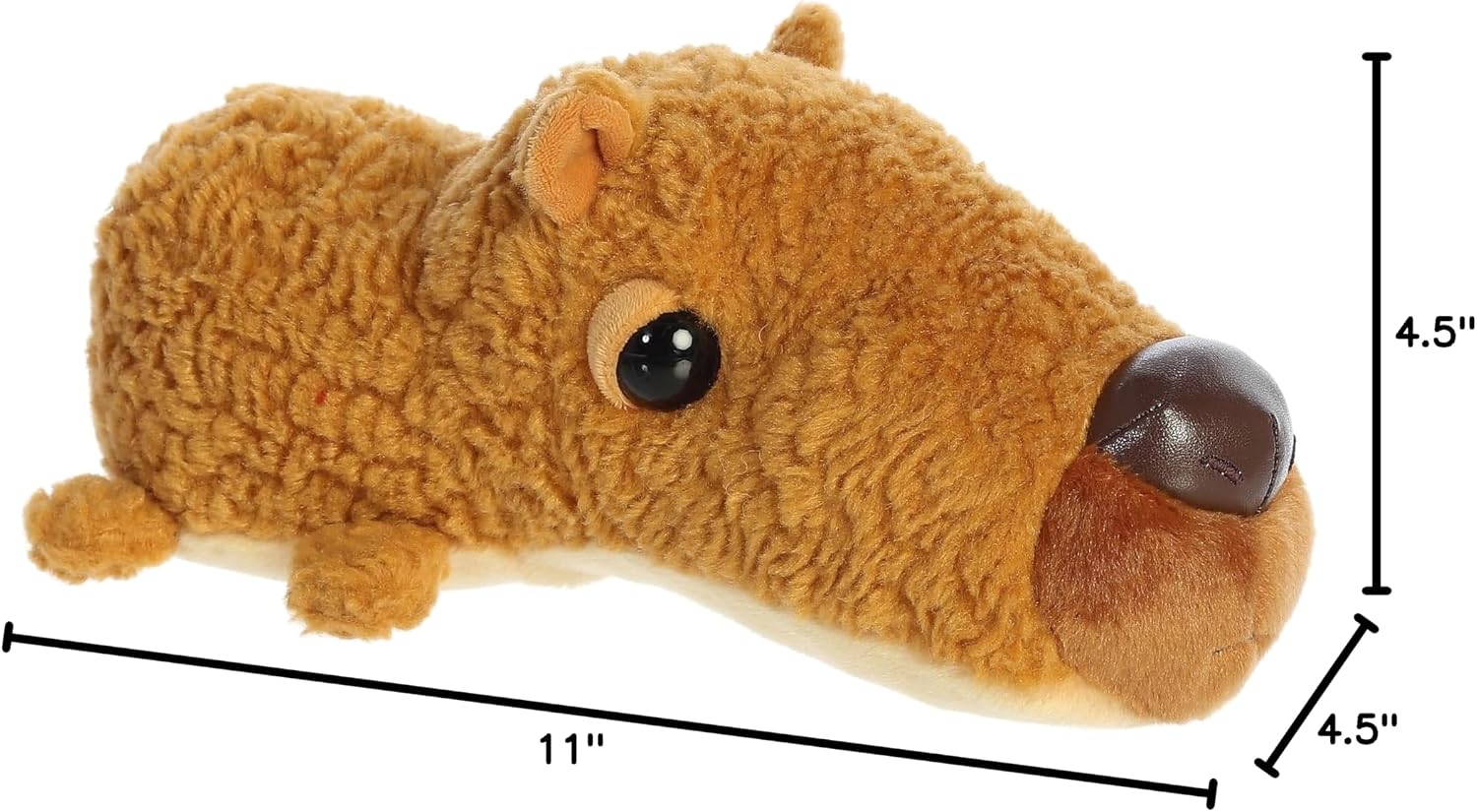 Aurora® Playful Schnozzles™ Cameron Capybara™ Stuffed Animal - Endearing Companionship - Lasting Memories - Brown 11 Inches