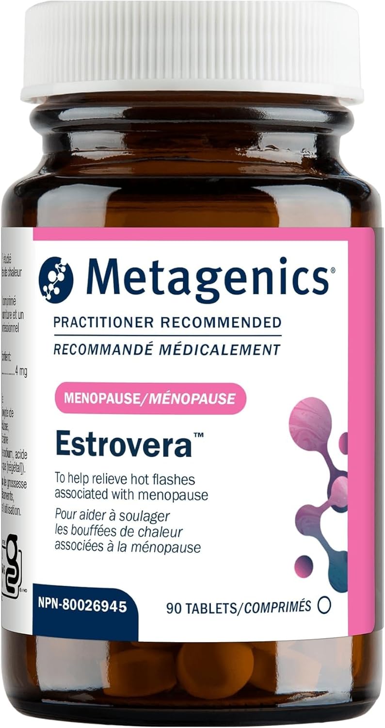 Metagenics HerWellness Estrovera - Hormone-Free Plant-Based Supplement - Supports Menopause & Perimenopause Relief - Hot Flashes, Night Sweats, Multi-Symptom Support - Vegetarian, Non-GMO - 30 Tablets