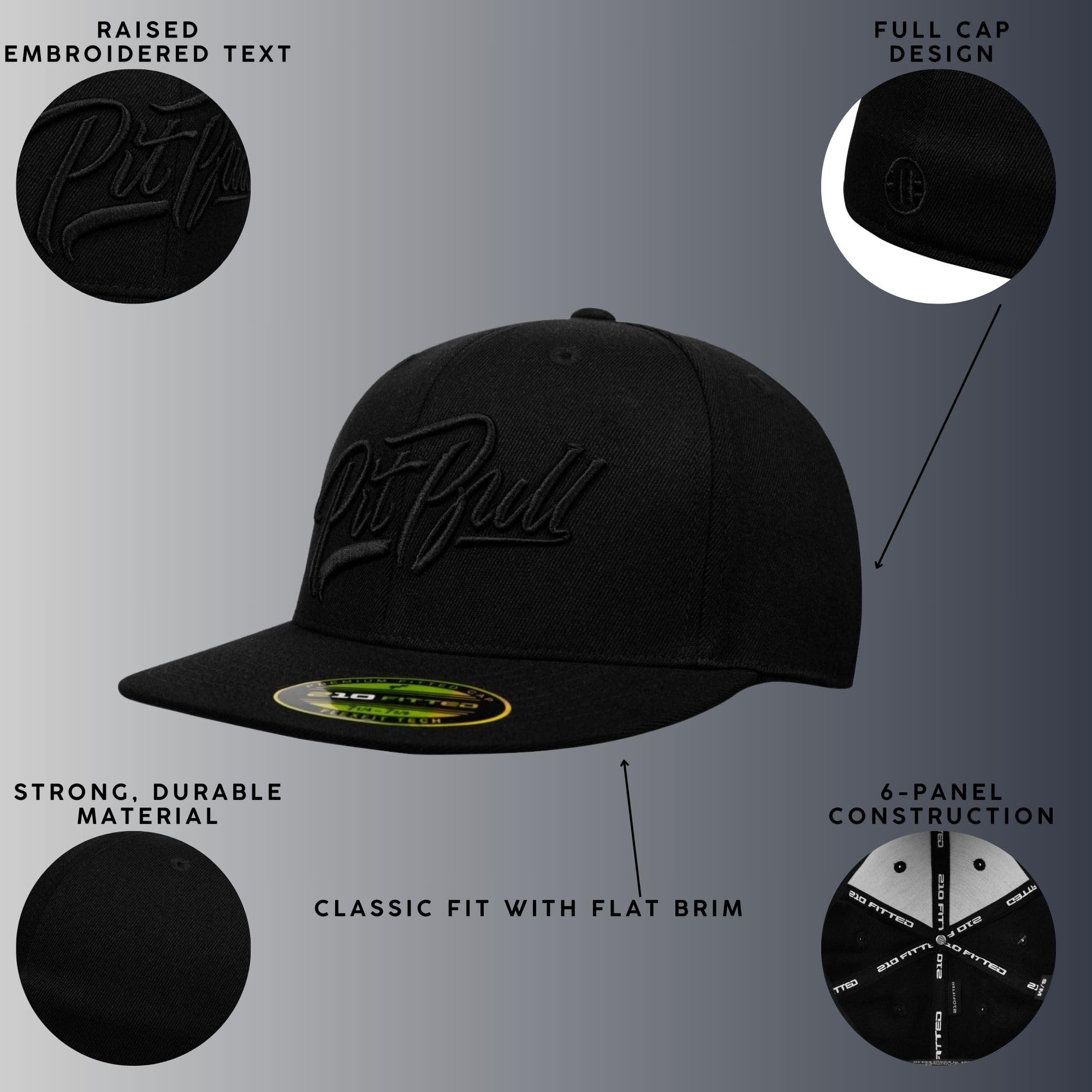 PITBULL Baseballkappe Full Cap Schirmmützen Flat Visor Kappen Pit Bull West Coast Kappe mit Schirm Herren & Damen El Jefe Fitted Sonnenblende