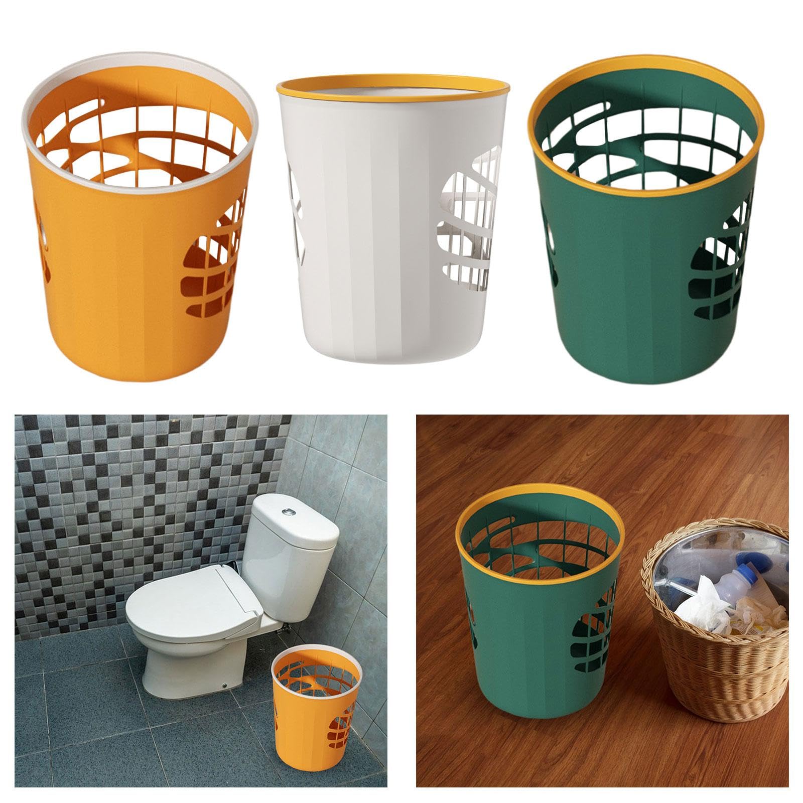 MERISHOPP®Garbage Container Round Durable Toilet Waste Bins for Toilet Bathroom Office Orange|Home & Garden | Household Supplies & Cleaning | Trash Cans & Wastebaskets|1 Trash Can 1