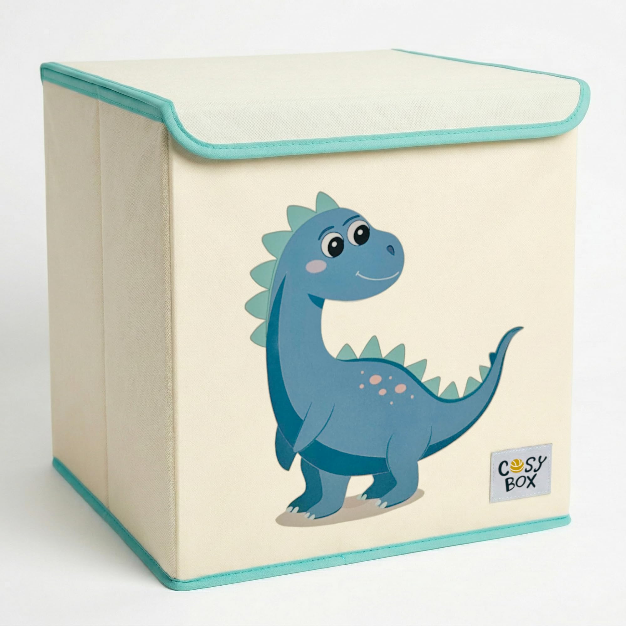 Cosy Box Kids Toy Storage Box with Lid 35x33x34cm Beige/Mint