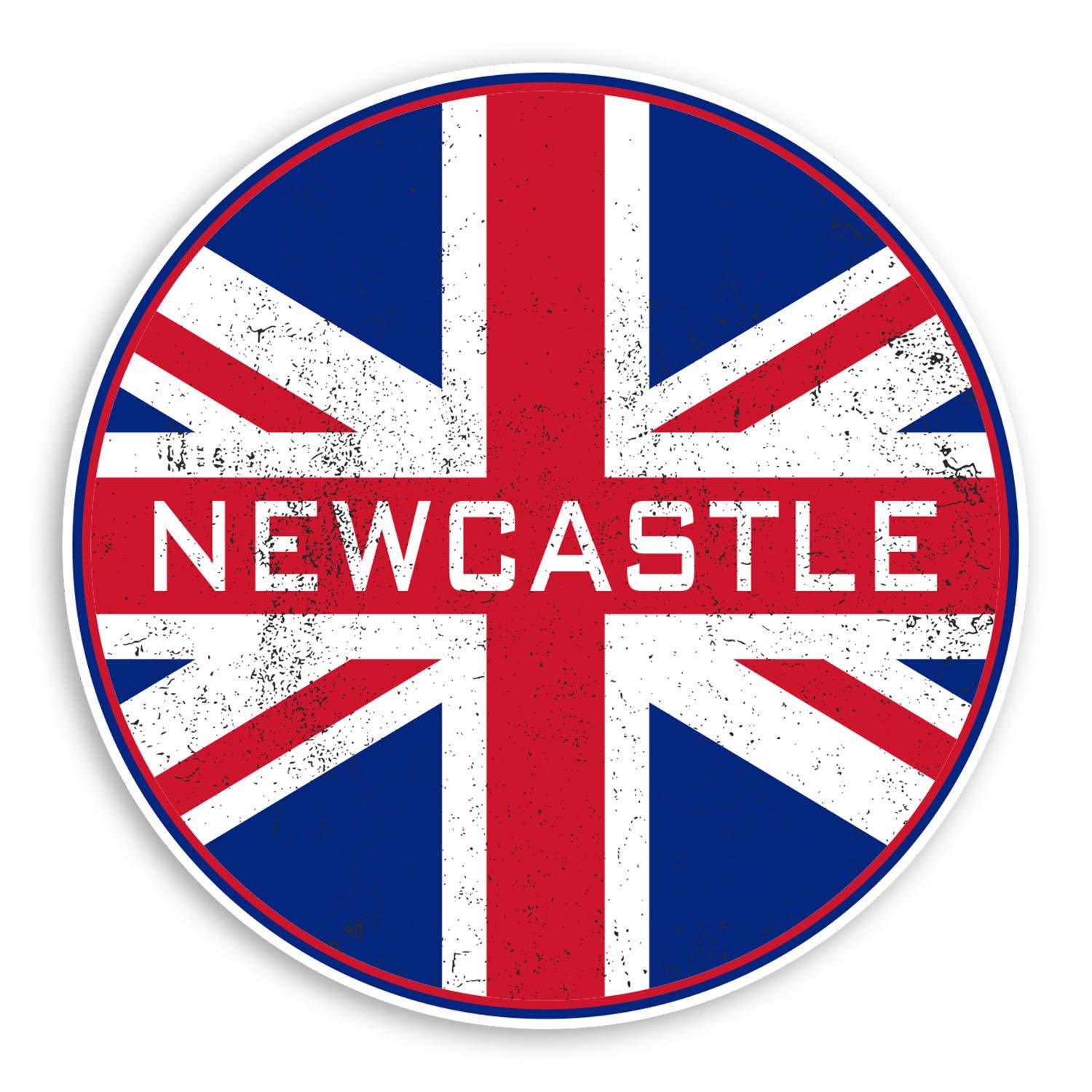 2 x 10cm Newcastle England Vinyl Stickers - UK Flag Sticker Luggage #20606 (10cm Wide)