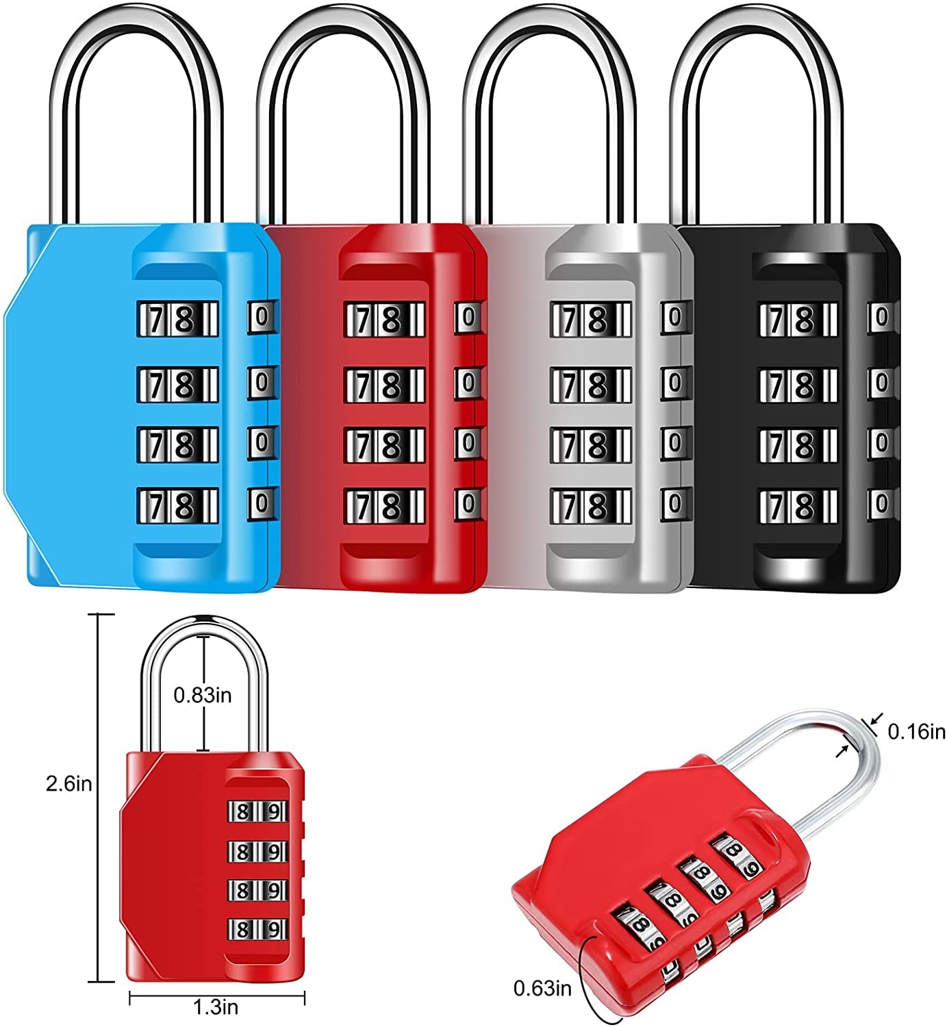 Lucchetto A Combinazione 4 Cifre - Impermeabile E Resistente Lucchetto A Combinazione 4 Cifre - Impermeabile E Resistente