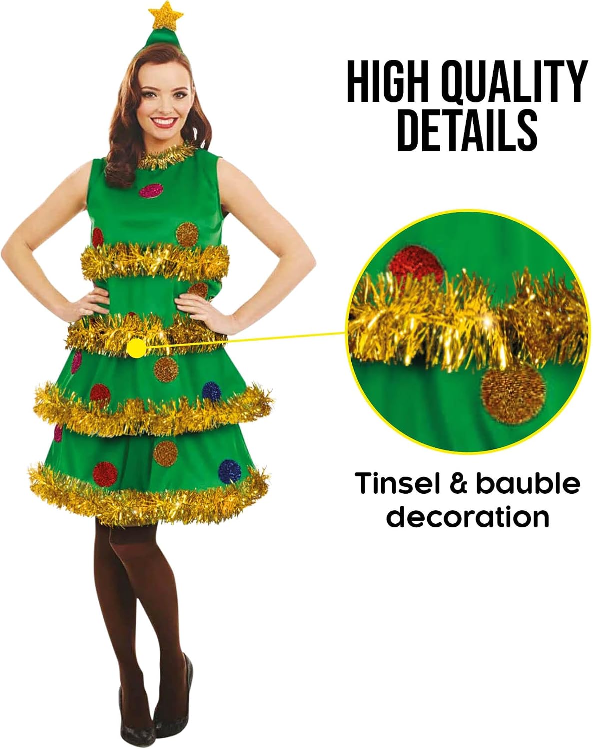 fun shack Christmas Tree Dress Women, Christmas Costumes For Women, Xmas Tree Dress, Fun Costumes for Woman