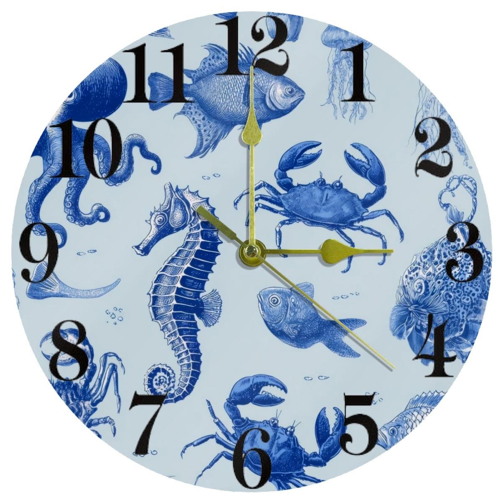 Horloge murale fonctionne à piles avec mécanisme silencieux à quartz
