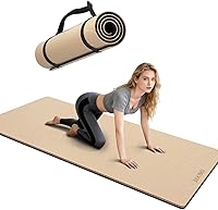 Vista 1 de Yoga Mat Thick（8mm）Exercise Mat Non Slip Anti-tear,Pilates Mat for Men and Women,Workout Mats for Home,Barefoot Workouts and Floor Exercise,with