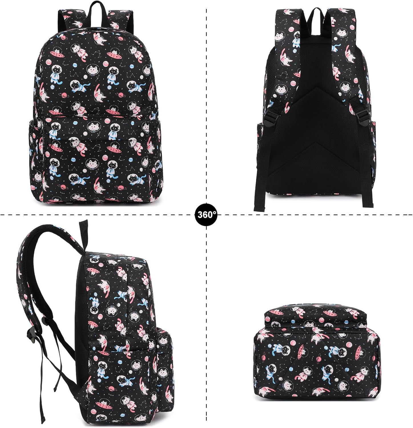 Kids Backpack for Girls, Teens School Bags Bookbags Set with Lunch Bag Pencil Case