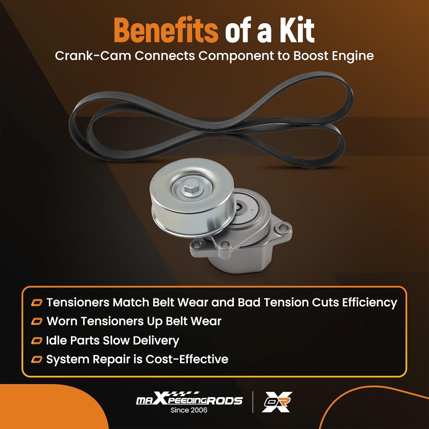 maXpeedingrods Engine Serpentine Belt Drive Kit Compatible with Nissan Altima 2007-2013 2.5L 11955JA00C 11720JA00A 6pk2230