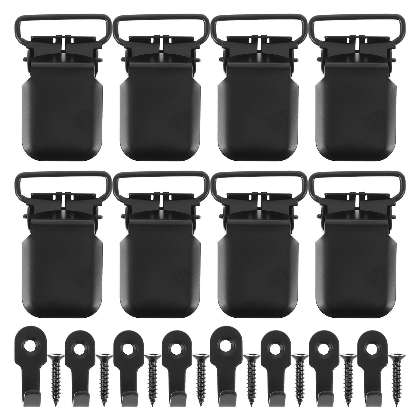Pinzas de hierro negro premium para tapices y decoración elegante de pared