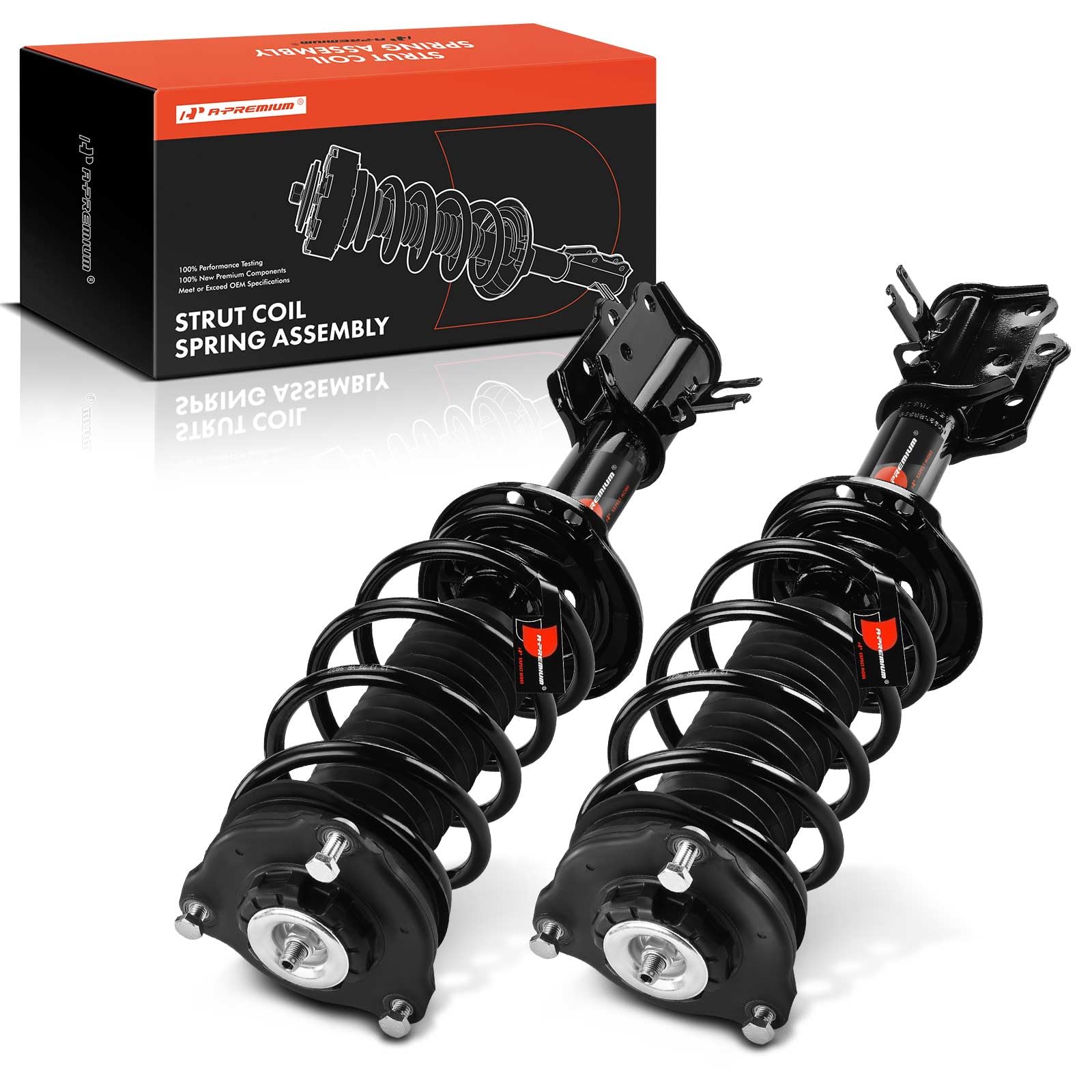 A-Premium Front Pair (2) Complete Strut and Coil Spring Assembly Compatible with Jeep BU Series Renegade 2015 2016 2017 2018, FWD, Driver and Passenger Side