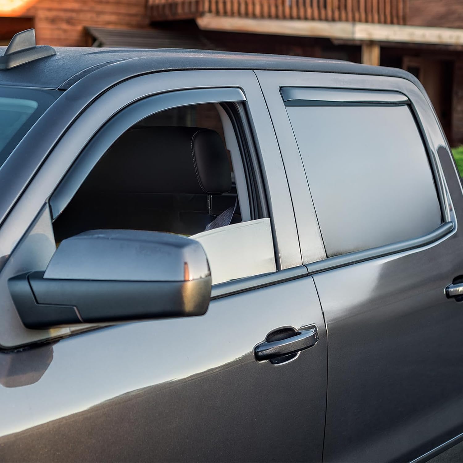 in-Channel Window Visors Rain Guards for Chevrolet Tahoe & GMC Yukon & Cadillac Escalade 2015-2020,Side Wind Deflectors Vent Guard Shade Sun Rain Snow Smoke 194531,Car Accessories 4-Pieces Set