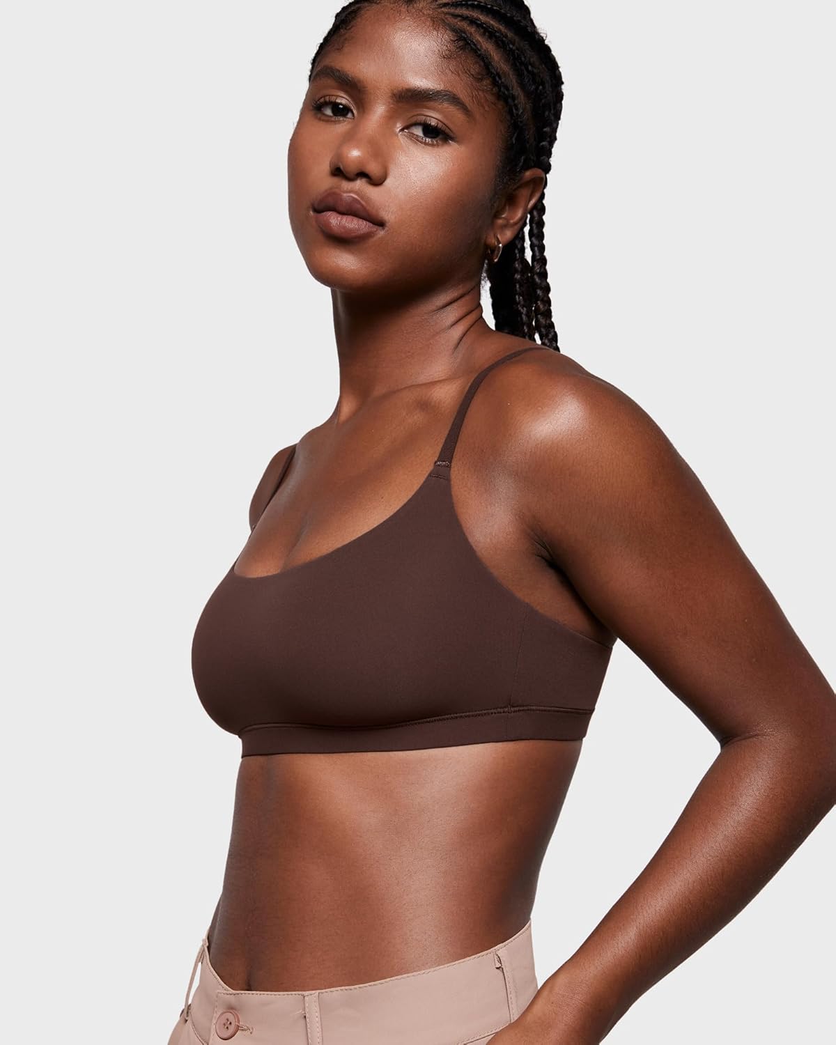INLYRIC Women's Inbarely Soft Bralettes - Cami Bras No Underwire Seamless Unlined Comfort Bralette