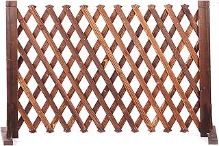 Extendable Wooden Fence, Instant Freestanding Fence Partition for Home Yard Garden Indoor Outdoor