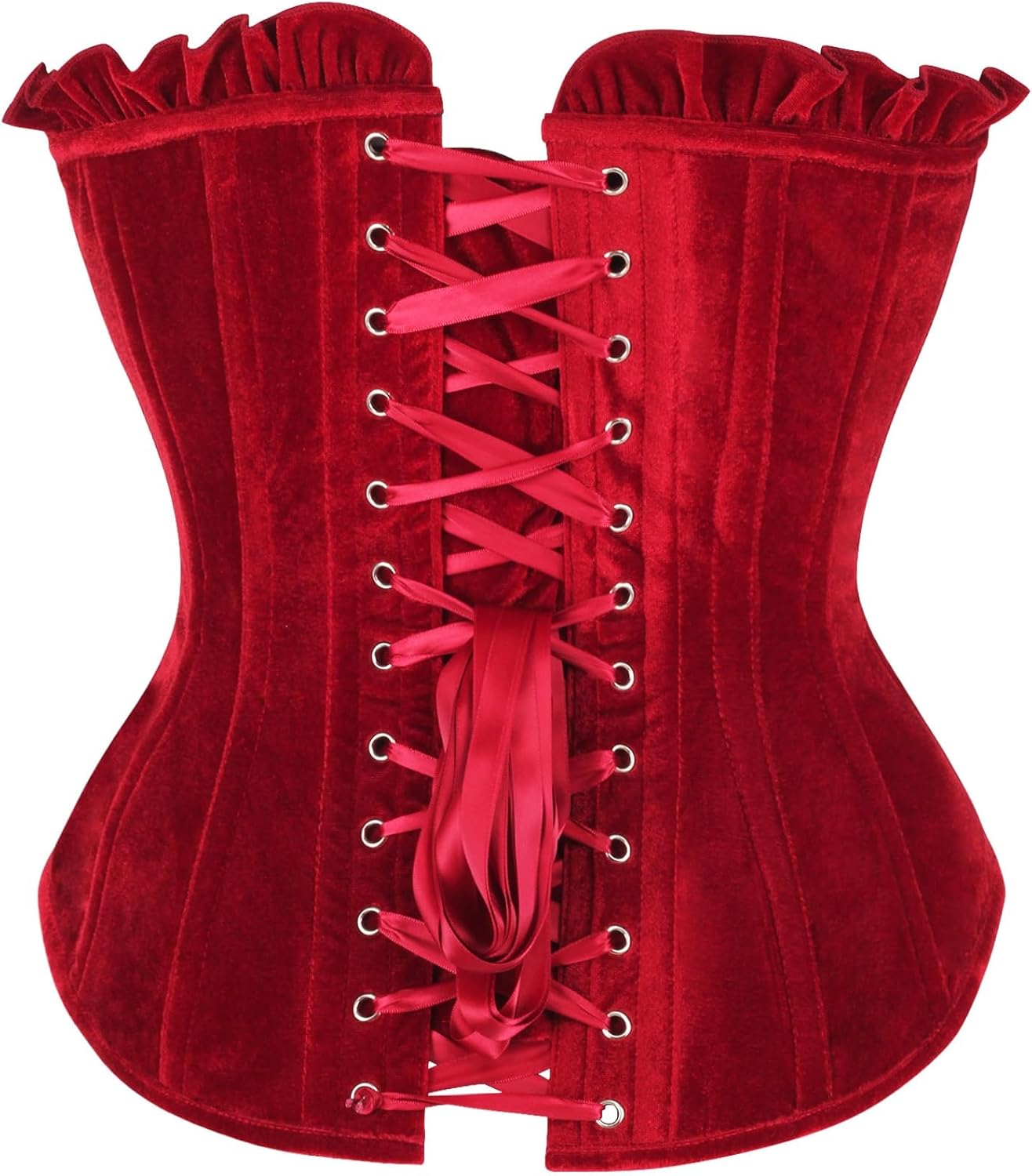 Daisy corsets Women's Daisy Corsets Top Drawer Dark Velvet Lace-up Steel Boned Overbust Corset