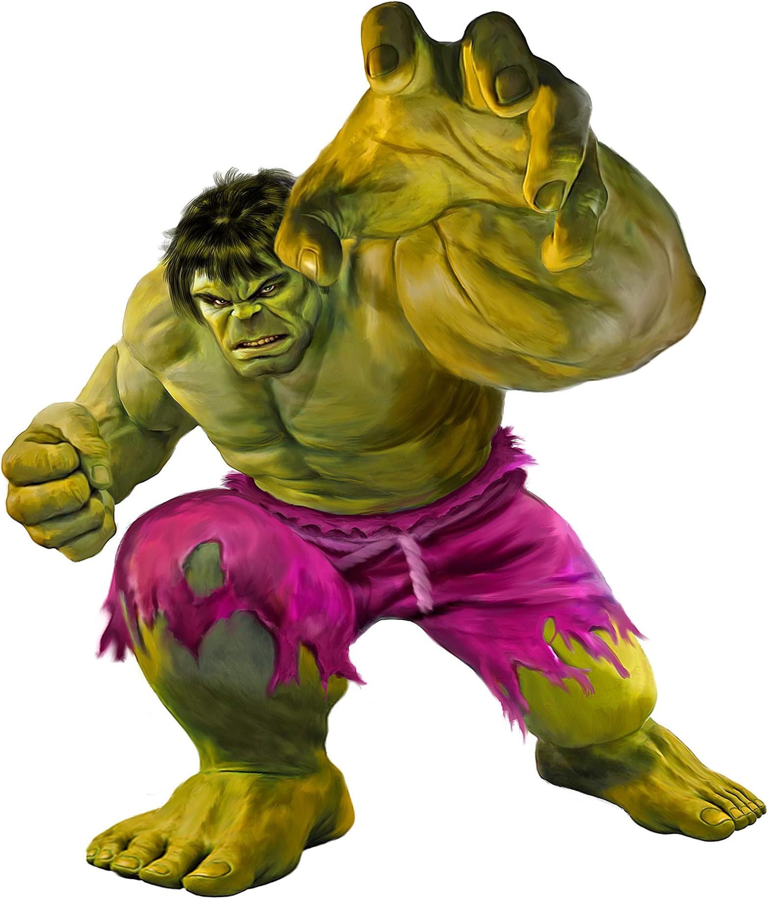 Artist Hand Signed Incredible Hulk Classic Painted Marvel Avengers Fine Art Print 11x17 By Mark Spears