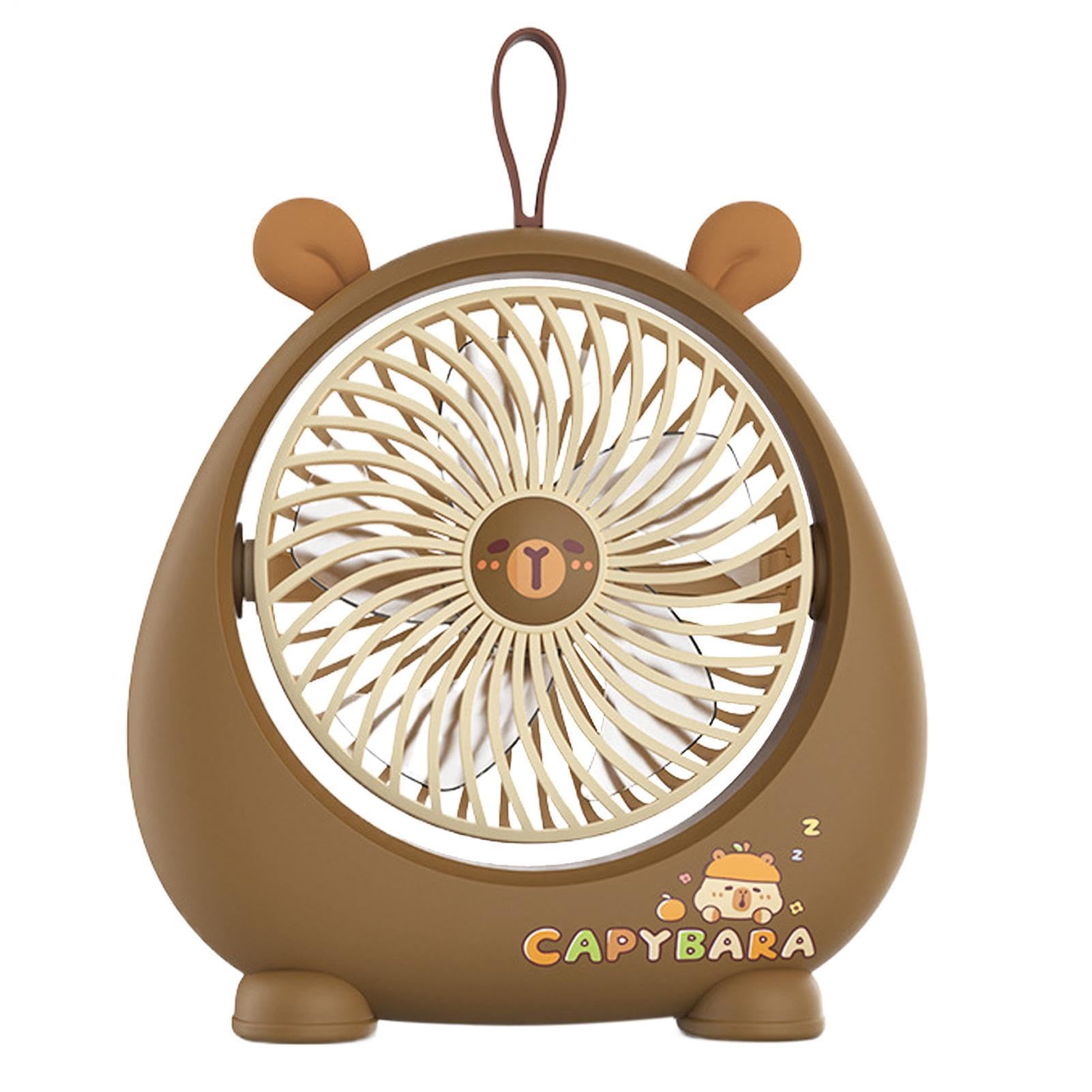 Ventilateur de bureau rechargeable avec 2 vitesses et ventilation silencieuse