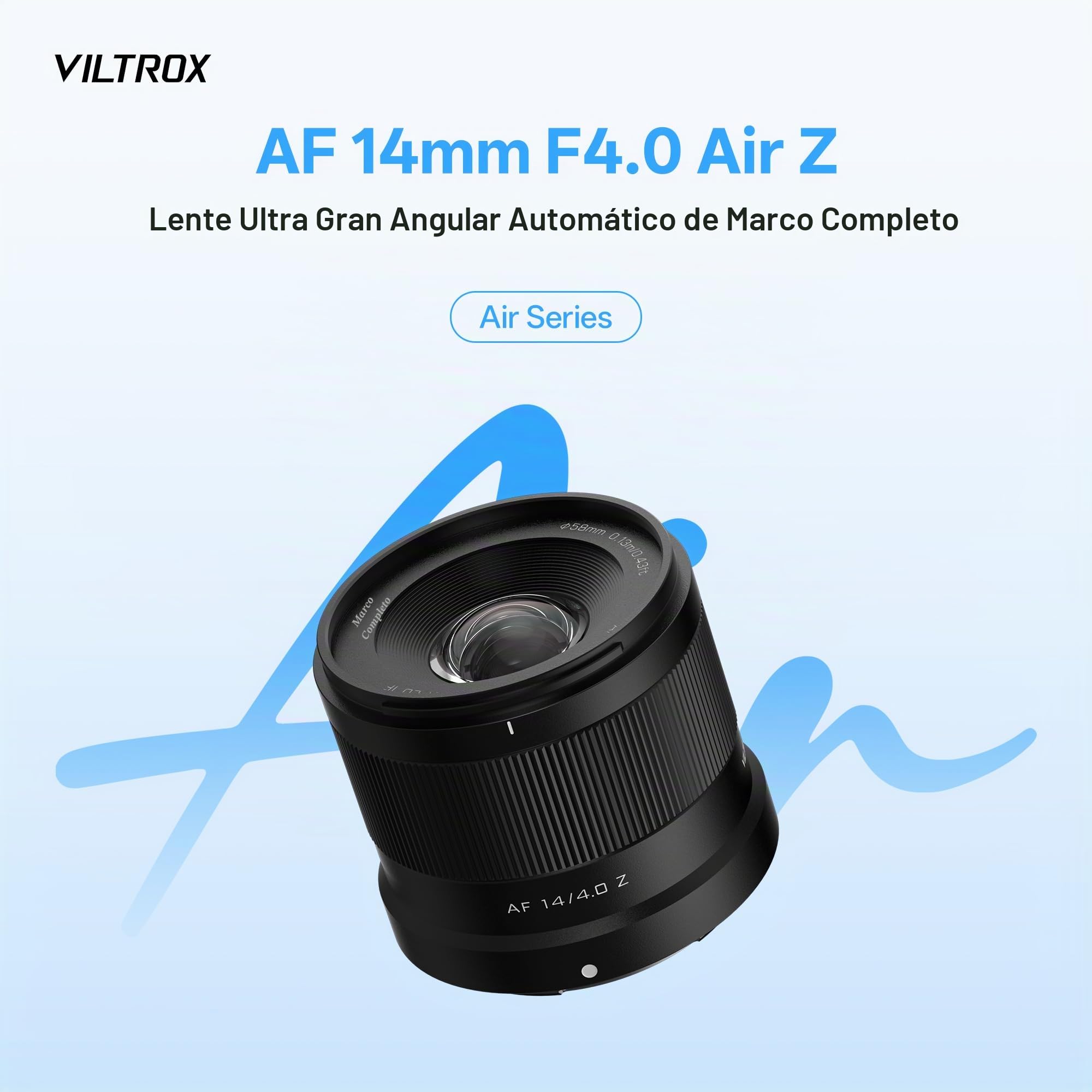 VILTROX AF 14mm F4.0 f/4.0 Air fotograma Completo Objetivo para Montura Nikon Z, 112,6° Ultra Gran Angular Enfoque automático STM Prime Lente Compatible con Nikon Z5 Z5II Z50II Z6II Z30 Z8 ZFC ZF
