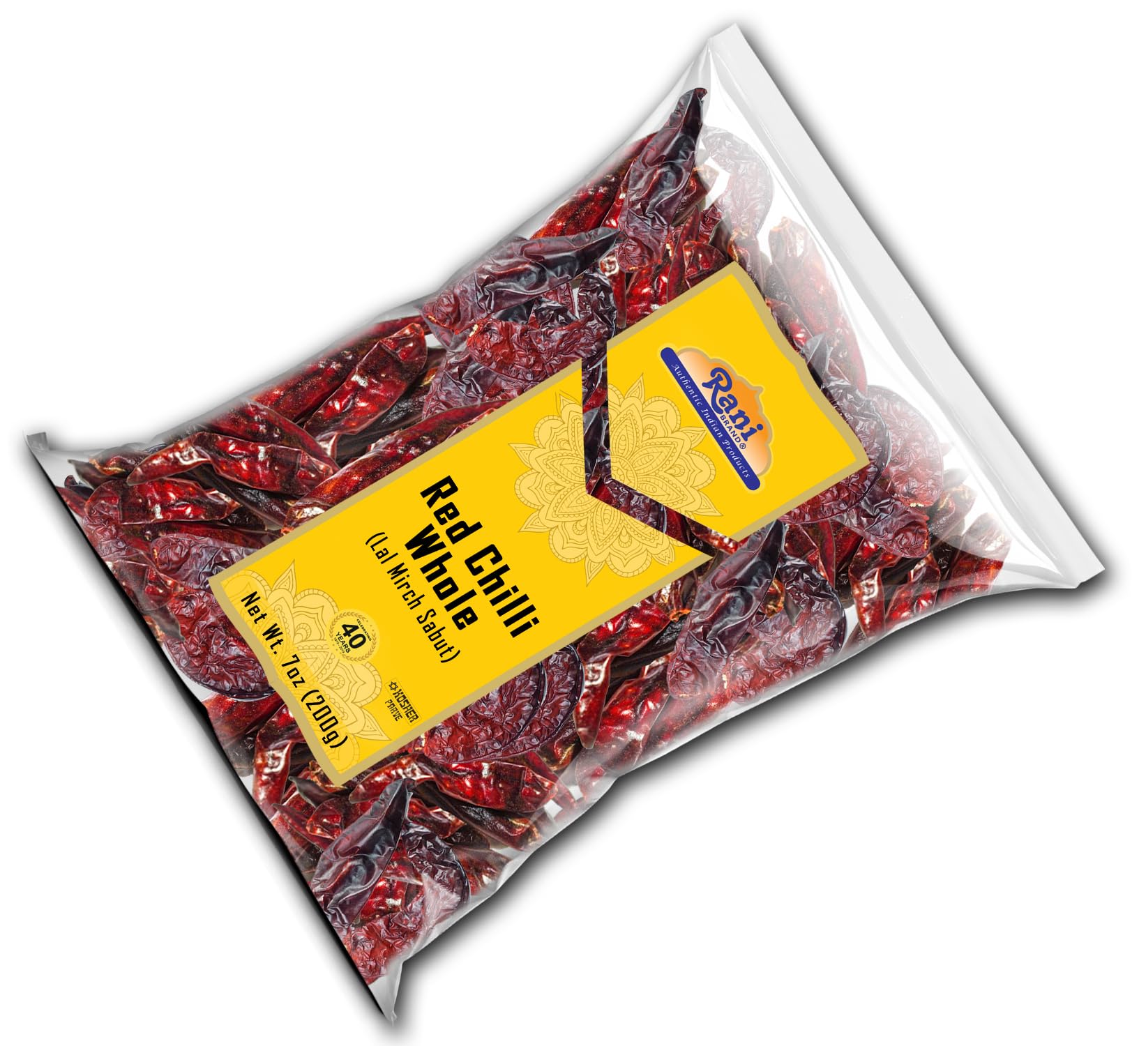 Rani Chilli Whole (Lal Mirch Sabut) 7oz (200g) ~ All Natural | Vegan | No Colors | Gluten Friendly | NON-GMO | Kosher