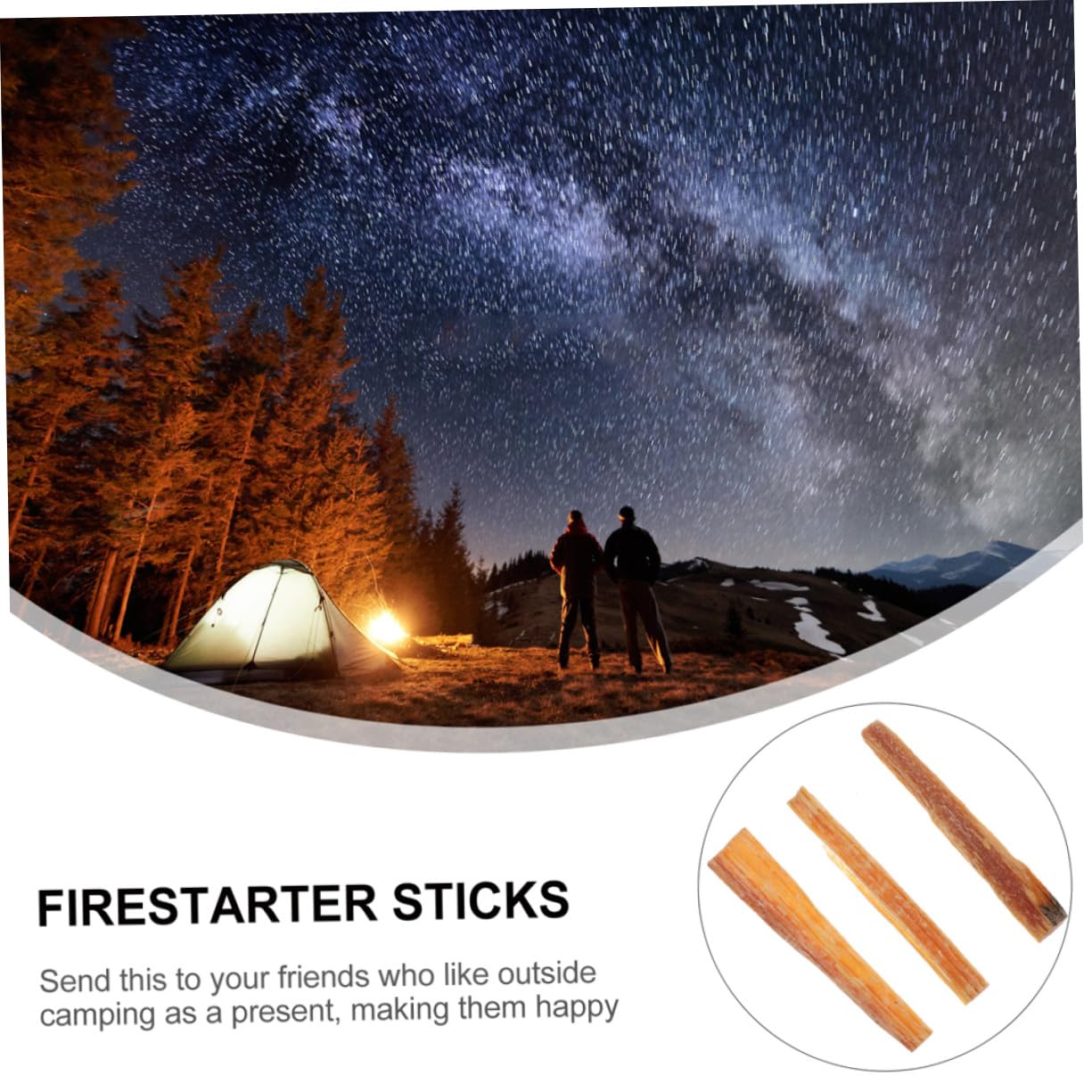 SUPVOX Bâtons Allumage Naturels Bois pour Camping et Cheminée Kit Pratique pour Allumer Feu Rapidement Portable Odeur pour Barbecue et Chauffage Extérieur