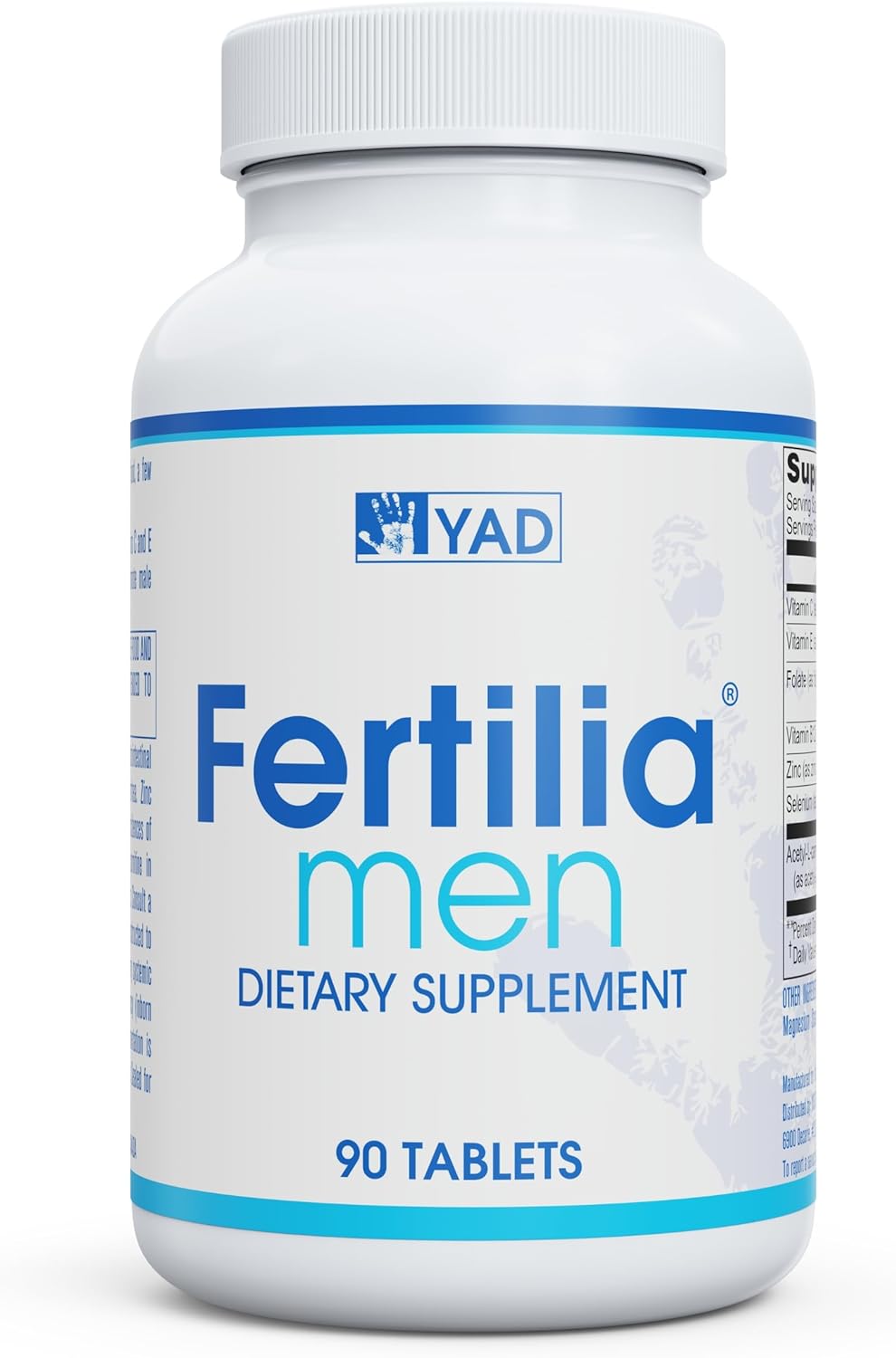 Men – Men’s Fertility Support - Pre-Conception Supplement with L-Carnitine, Zinc & Antioxidants – Non-GMO, Gluten-Free, Dairy-Free - 90 Tablets, 3 Month Supply