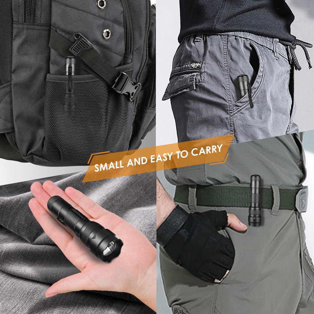 REHKITTZ Torch LED Torches Super Bright,3300 Lumens Adjustable Focus Flashlight For Dog Walking Hiking Emergency - View #4