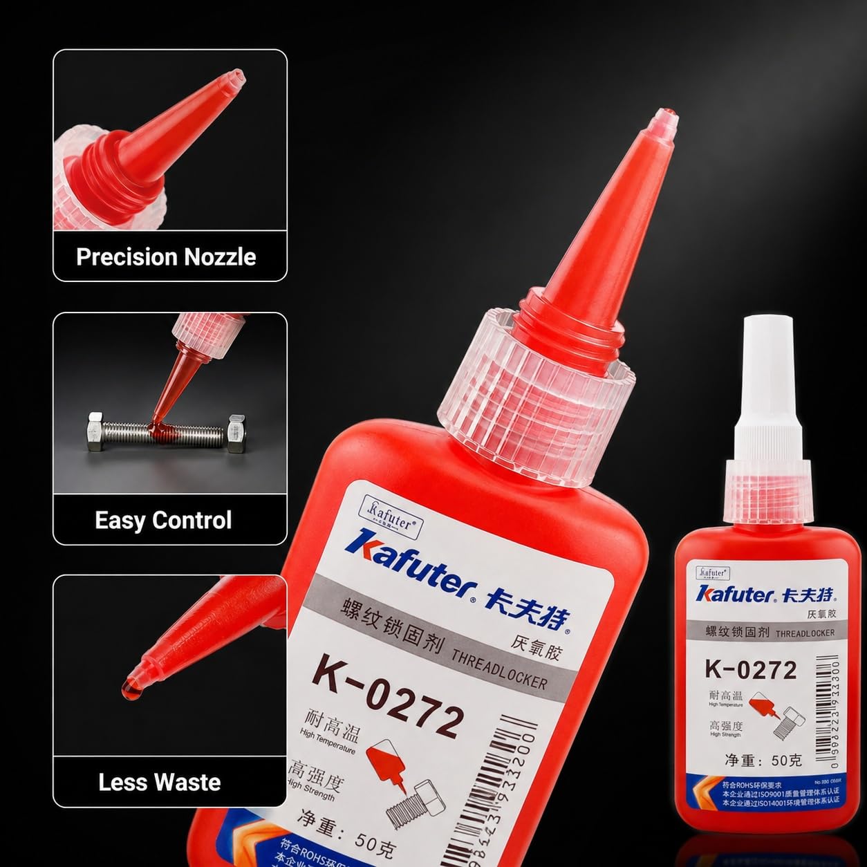 VIDOO Kafuter K-0272 Pomarańczowo-Czerwona Kotwa do Rur Żaroodpornych 203°C, Kotwa do Rur, Nieprzepuszczalny Szczelny Uszczelniacz Zaworów Metalowych, Żel Mocowania Elementów ze Stali, 250g
