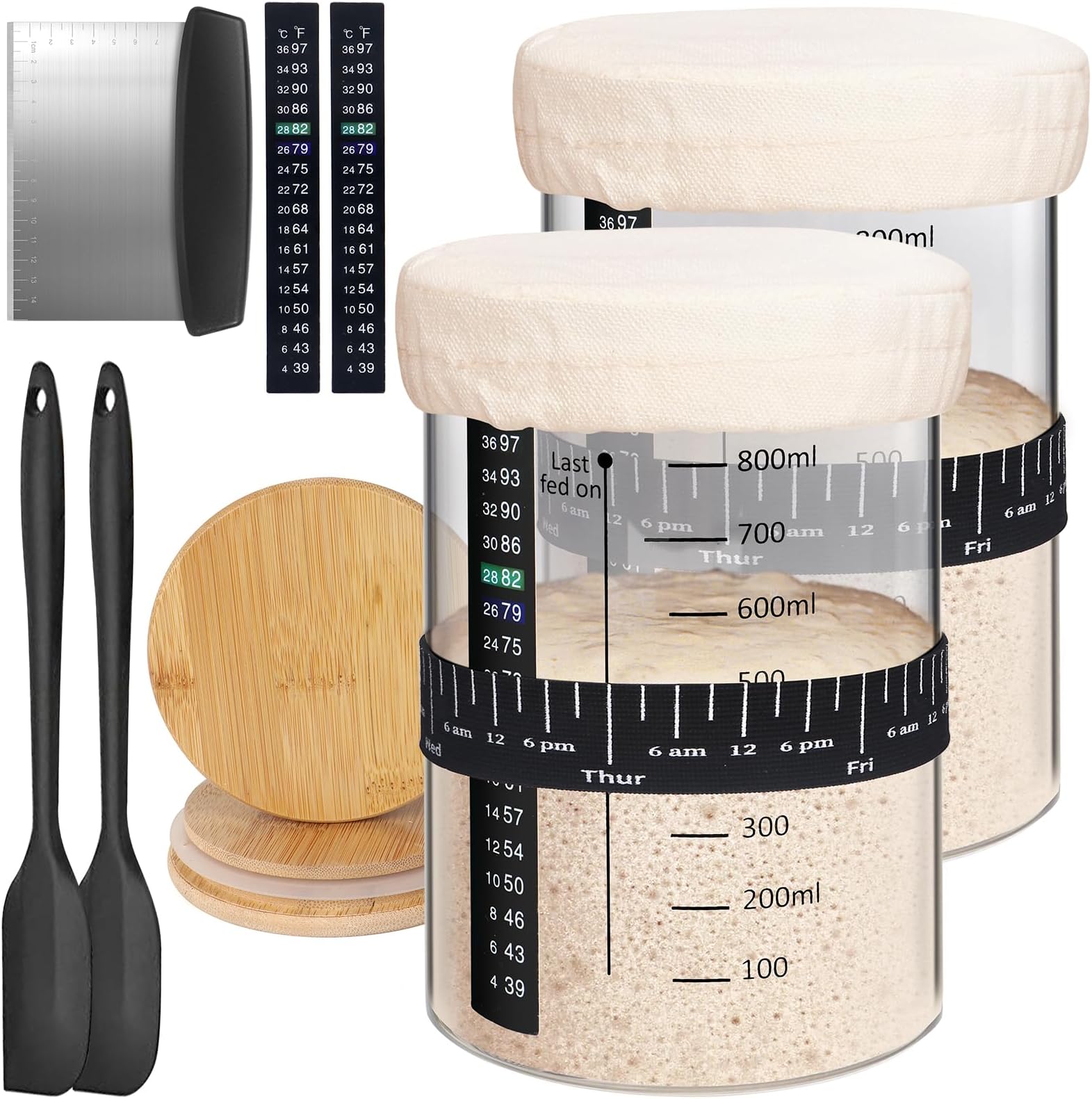 Jekyeroyme Sourdough Starter Kit, Reusable Sourdough