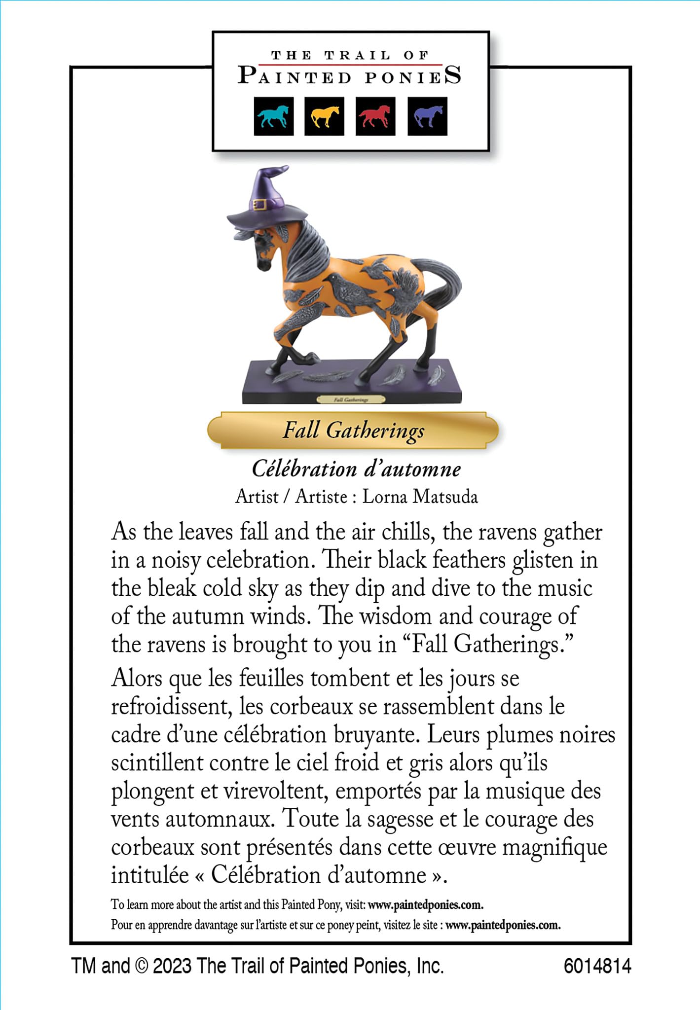 Enesco The Trail of Painted Ponies Halloween-Figur, Herbstversammlungen, 21,6 cm, Mehrfarbig