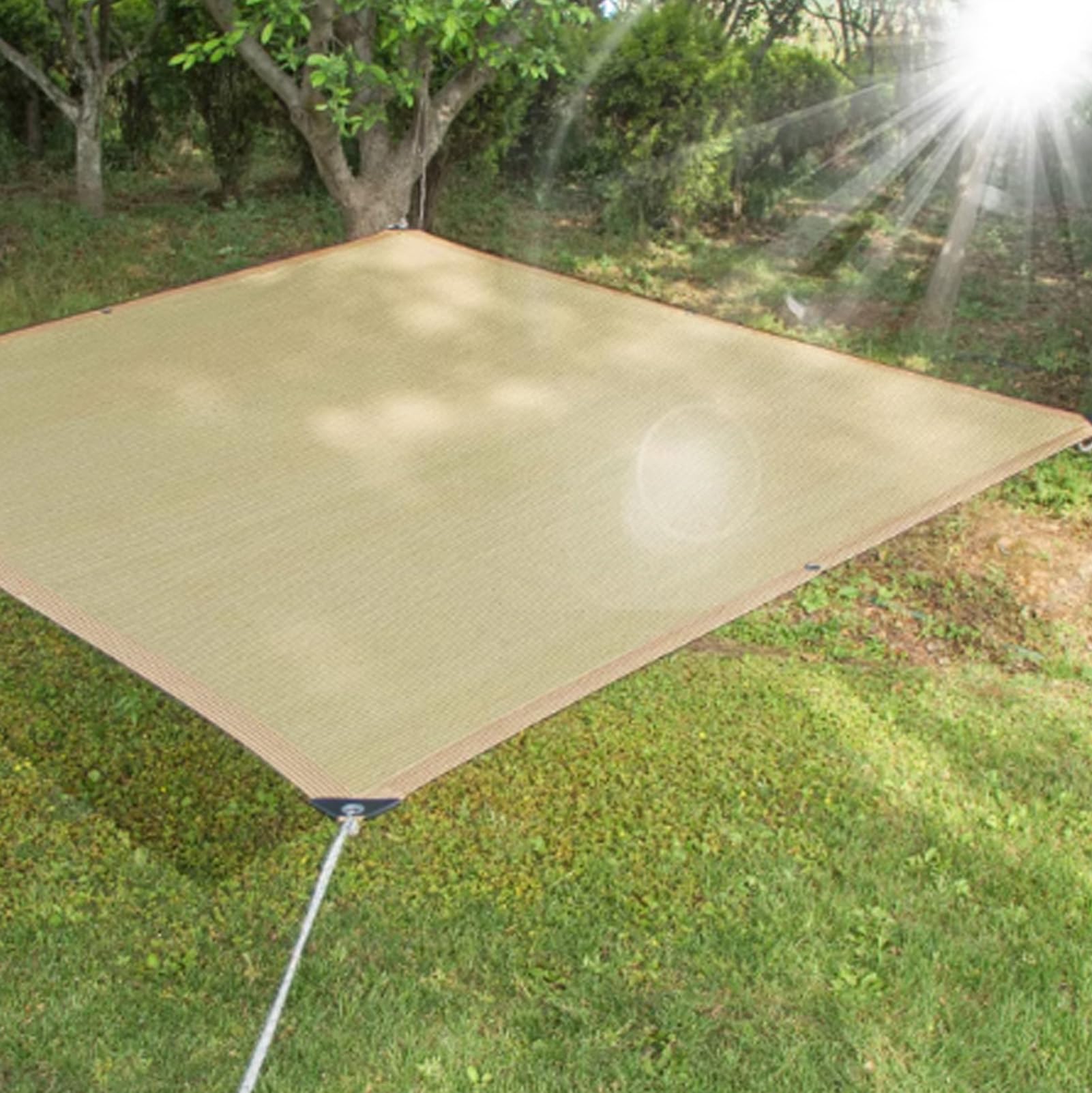 Voile d'ombrage 4x8m protection UV contre forte chaleur