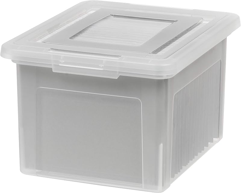 35 Qt. Letter/Legal File Box with Latching Lid, Clear | Organize lesson plans, classroom files and teaching materials with clear storage for teachers, schools and educators
