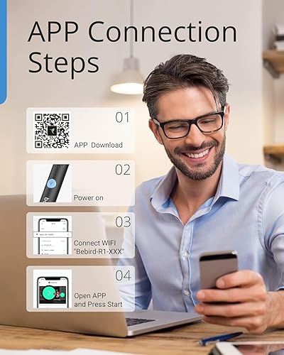 Miniatura 7 de BEBIRD Herramienta de eliminación de cera de oídos con cámara HD, limpiador visual inteligente R1 mejorado con otoscopio, visor de oídos con 6 luces