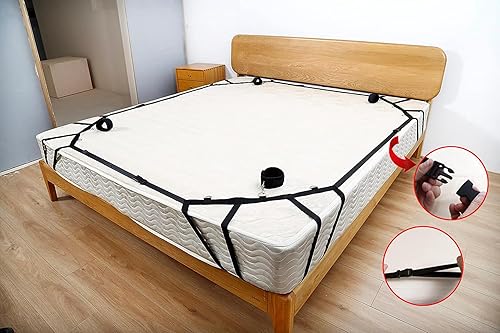 Miniatura 6 de Bed Bonage - Restricciones de tobillo y muñeca para adultos, correas de amarre, restricción de cama para cama de tamaño Queen, pulseras de esposas