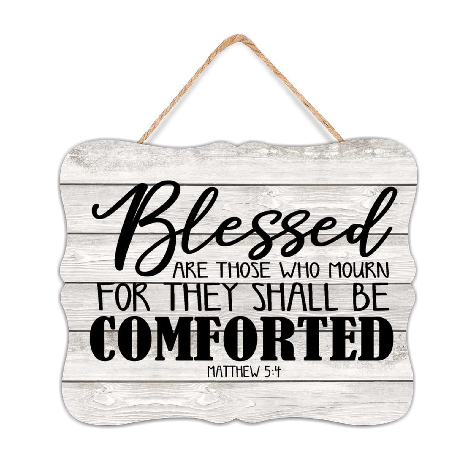 NABRAND Rustic Home Decor Wood Pallet Wall Plaque Sign Blessed Are Those Who Mourn Decorative Wall Art Wood Plaque Sign 8x10 Inch Wooden Hanging Signs Home Decor for Offices Cabin