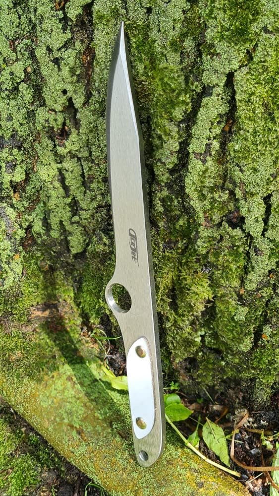 ACEJET SPINNING BOWIE Silver Hunter 12'' black grip - throwing knife