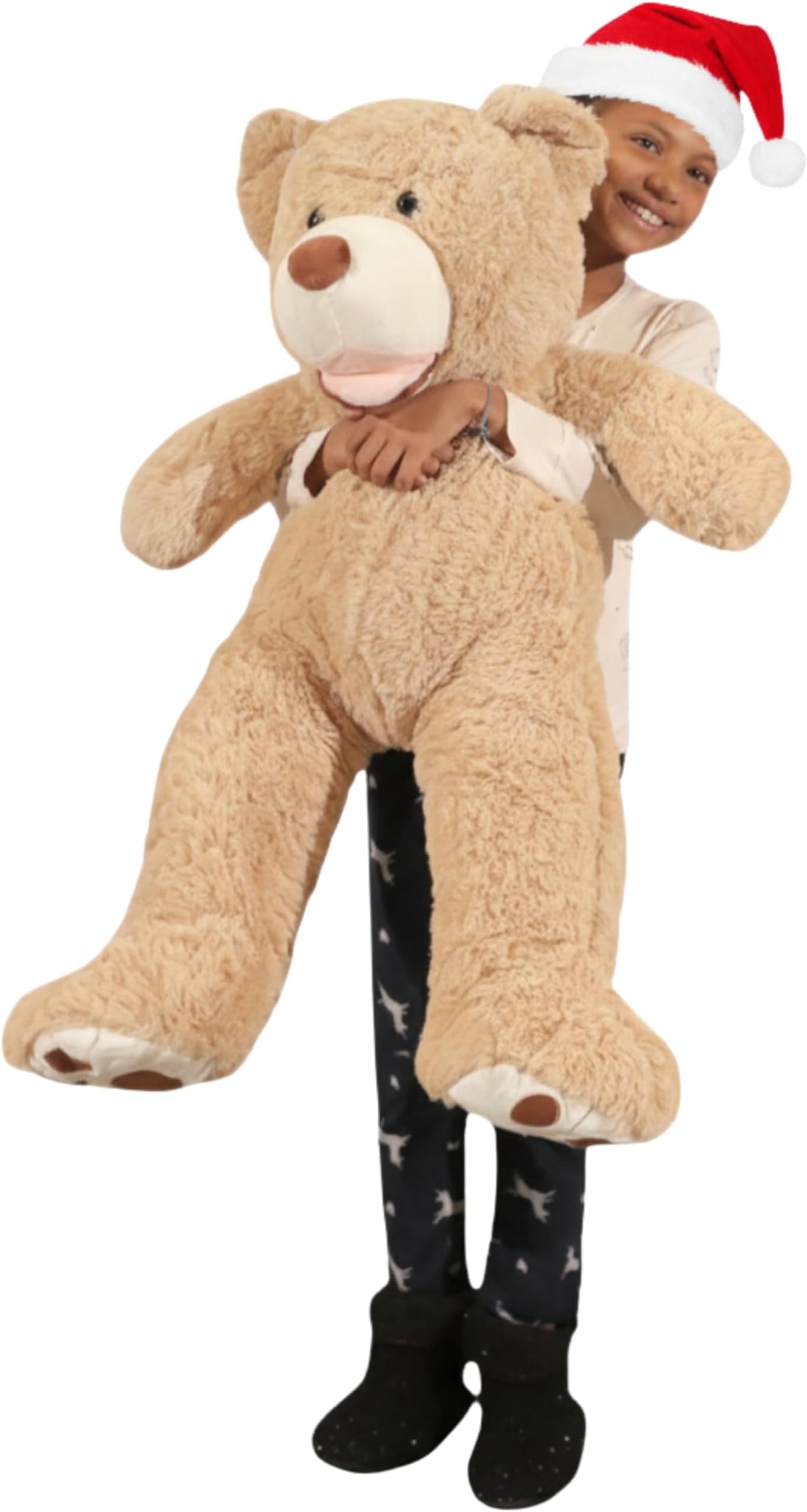 bananair - Giant Teddy Bear 100 cm Made in France, Ultra Soft and Fluffy, Cuddles Assured - Big Teddy Bear for Birthdays, Bedroom Decor, Celebrations (Beige)