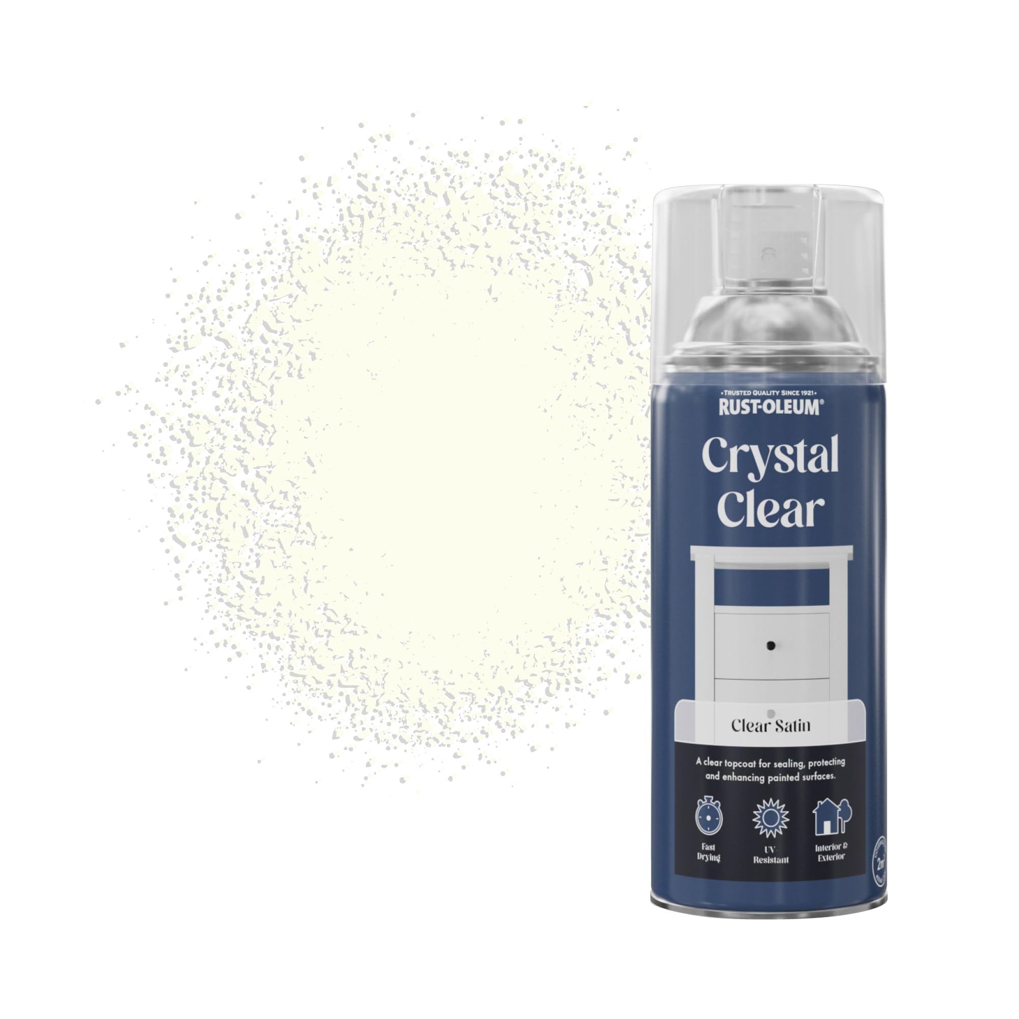 400ml Crystal Clear Spray Paint Aerosol - Satin (Semi Gloss)
