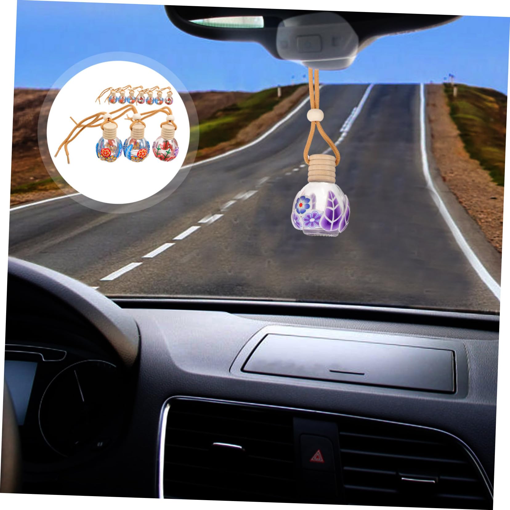 Colgante para Coche Botella de Perfume Recargable 10 Piezas