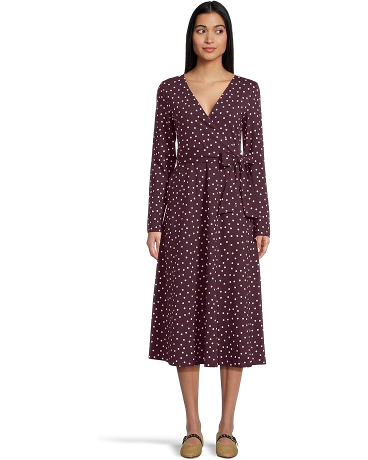 PACT Fit & Flare Faux Wrap Dress - Main View