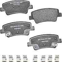 Vista 313 de Pastillas de freno traseras cerámicas Bendix Premium SBC1337 para Cadillac CTS 2014-2008, SRX 2016-2010, Chevrolet Camaro 2015-2010, Saab 9-4X 2011