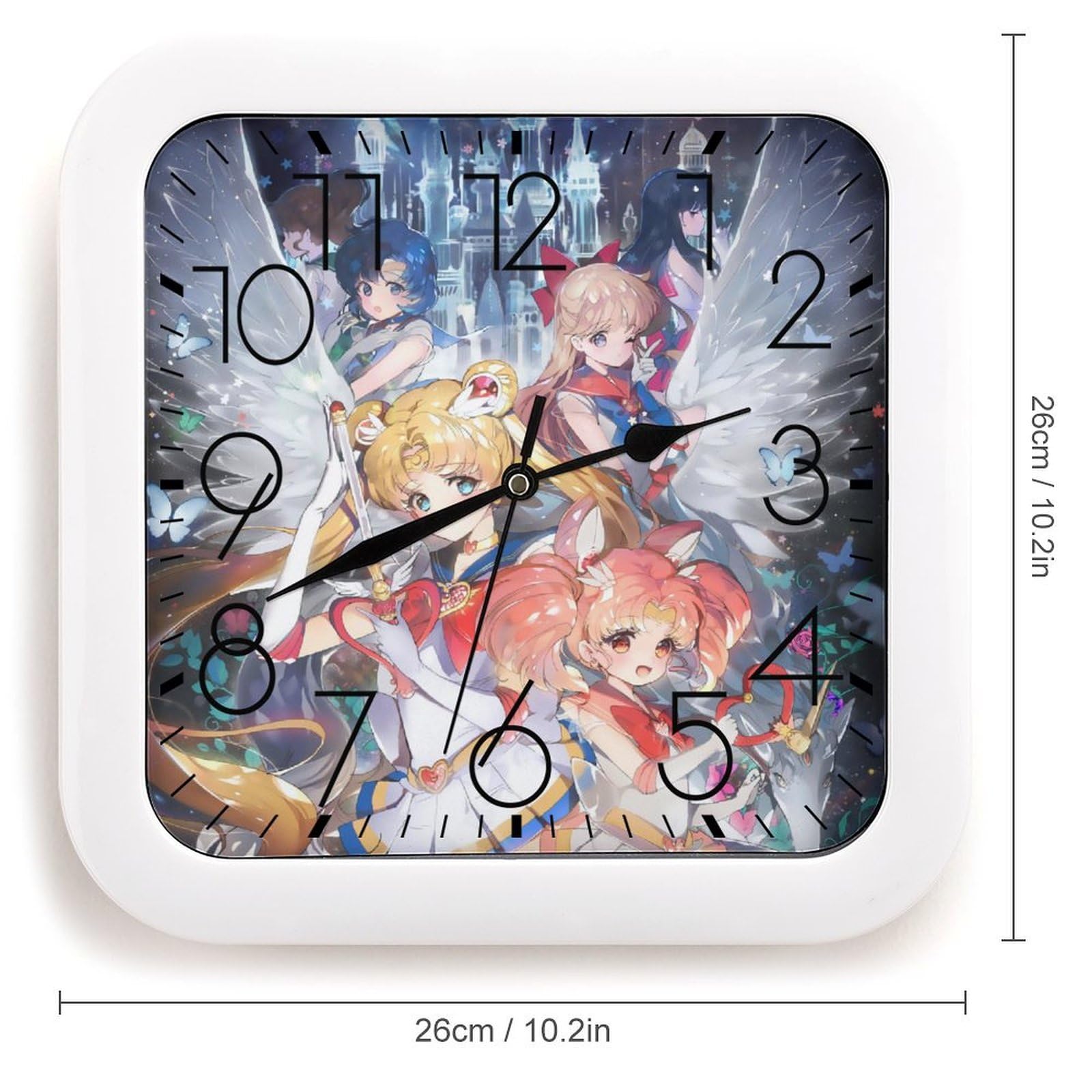 Amazon.co.jp: 掛け時計 美少女戦士セーラームーン 壁掛け時計 正方形