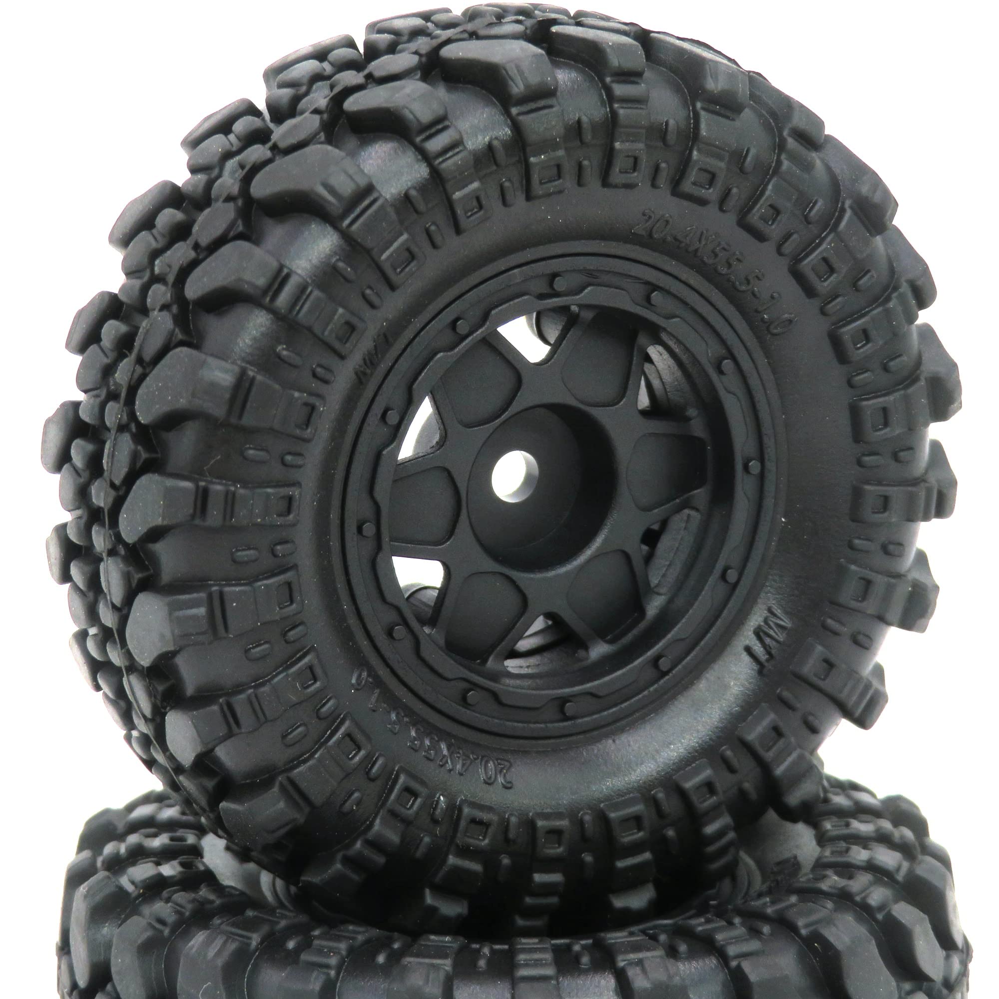 HOBBYSOUL Pneus Crawler 1.0 de 64 mm de haut, super doux, collant tout terrain pour RC 1/18 TRX4M 1/24 AX24 SCX24 FCX24 Upgrades HOBBYSOUL Pneus Crawler 1.0 de 64 mm de haut, super doux, collant tout terrain pour RC 1/18 TRX4M 1/24 AX24 SCX24 FCX24 Upgrades