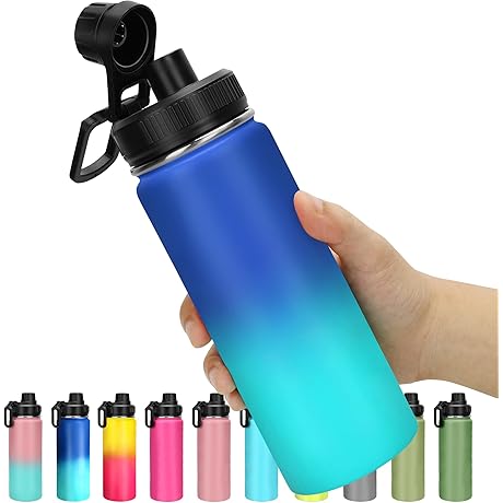 Embrava Water Bottle 18 oz | Vacuum Insulated Stainless Steel Wide Mouth...
