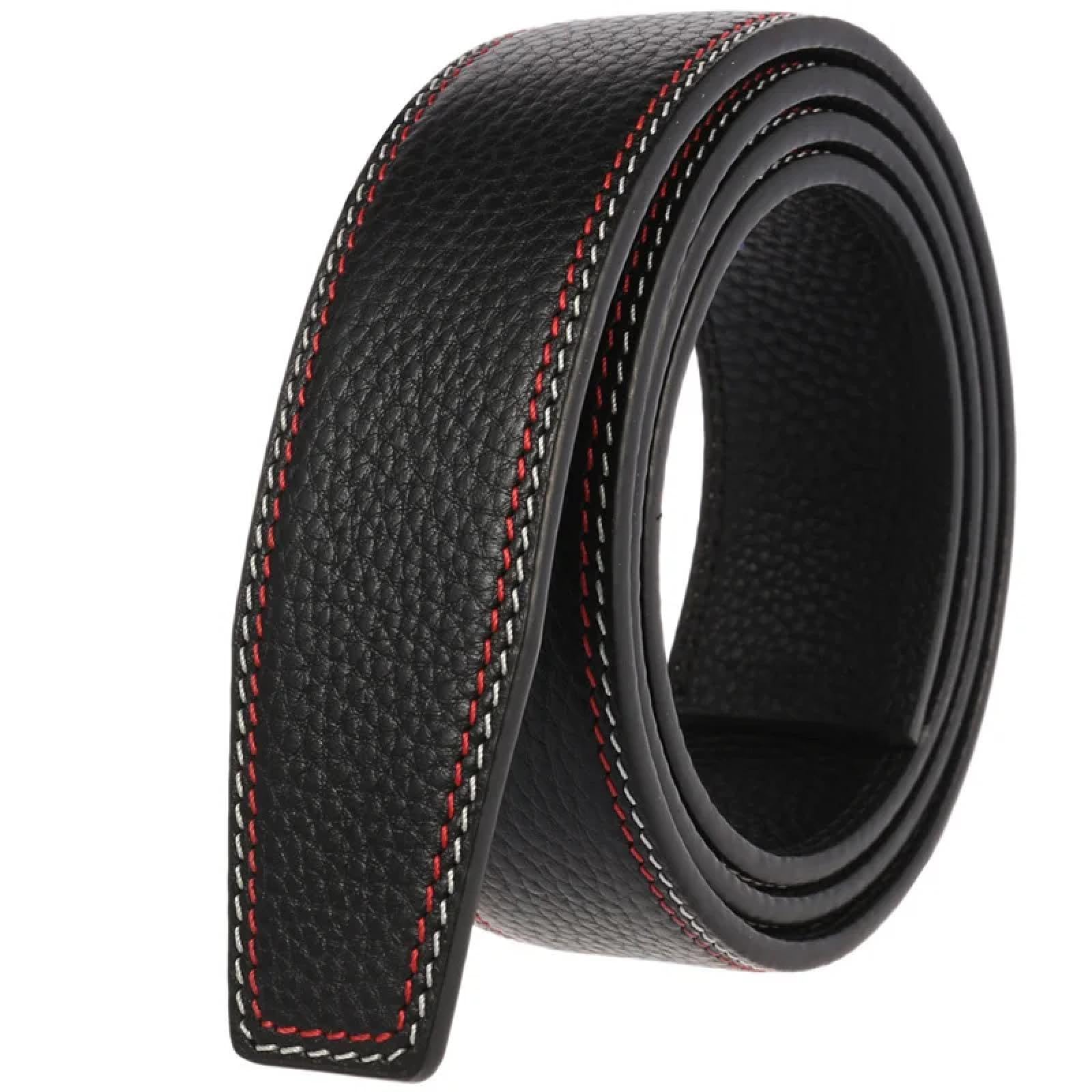 Cinture di lusso in vera pelle senza fibbia, larghezza 3,5 cm, senza fibbia, automatiche