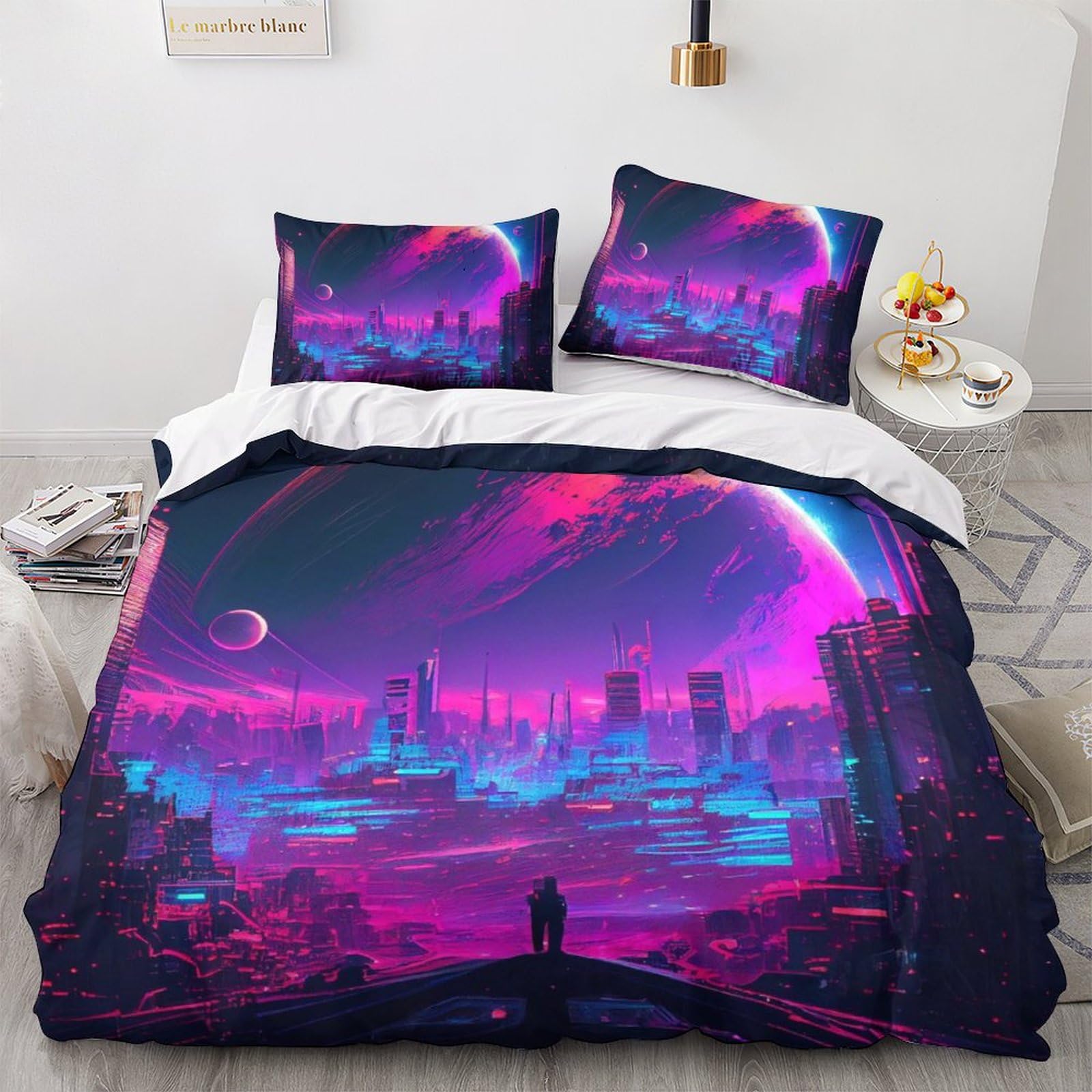 Parure de lit 3 pièces pour rénover facilement l'ambiance d'une grande chambre à coucher