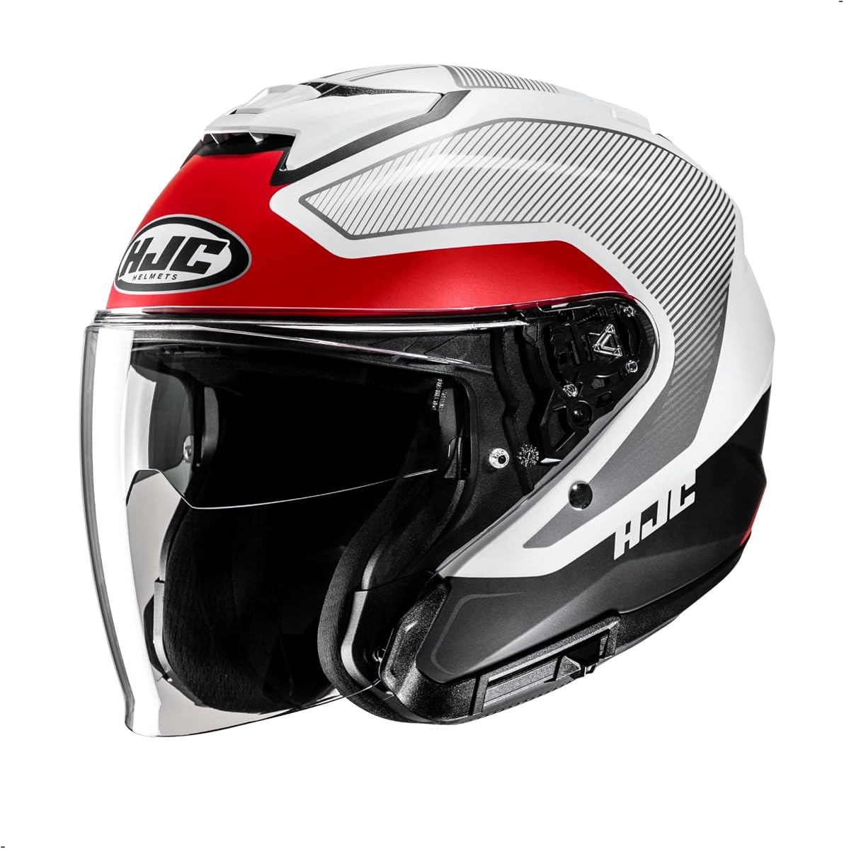 HJC i31 Tevis Casco de motocicleta de cara abierta, aprobado por DOT (MC1SF, grande)