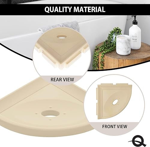 Miniatura 3 de Questech Decor - Jabonera de ducha, tapada para nueva construcción, estante de ducha esquinero para paredes de ducha con azulejos, organizador de